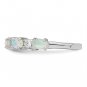 Sterling Silver Lab Created Opal & Cubic Zirconia Band Ring