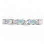 Sterling Silver Lab Created Opal & Cubic Zirconia Band Ring