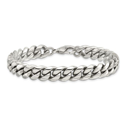 Men's Stainless Steel Polished Curb Chain Bracelet