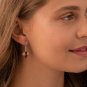 Sterling Silver Baltic Amber Bee Dangle Earrings
