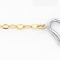 14K Two Tone Gold Heart Fashion Link Bracelet