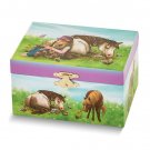 Children's Horse Themed Musical Jewelry Box with Mirror