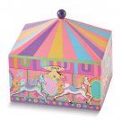 Children's Carousel Themed Musical Jewelry Box with Mirror
