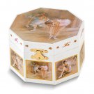 Children's Ballet Themed Octagonal Musical Jewelry Box with Mirror