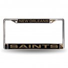 NFL New Orleans Saints Laser Chrome Acrylic License Plate Frame