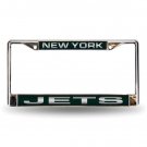 NFL New York Jets Chrome Acrylic License Plate Frame