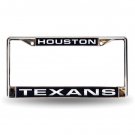 NFL Houston Texans Laser Chrome Acrylic License Plate Frame