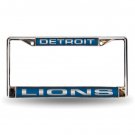 NFL Detroit Lions Laser Chrome Acrylic License Plate Frame