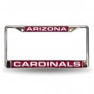 NFL Arizona Cardinals Laser Chrome Acrylic License Plate Frame