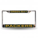 NFL Green Bay Packers Laser Chrome Acrylic License Plate Frame