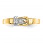 14K Two-Tone Gold .01 CTW Diamond Belt Buckle Toe Ring