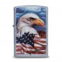 Zippo® Mazzi - Eagle & Flag Street Chrome Lighter