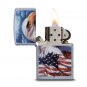 Zippo® Mazzi - Eagle & Flag Street Chrome Lighter
