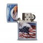 Zippo® Mazzi - Eagle & Flag Street Chrome Lighter
