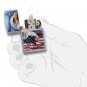 Zippo® Mazzi - Eagle & Flag Street Chrome Lighter
