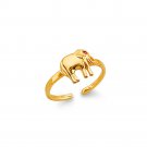 14K Yellow Gold Elephant Toe Ring