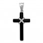 Sterling Silver Onyx Cross Pendant