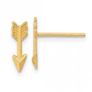 14K Yellow Gold Arrow Stud Earrings