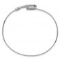 Sterling Silver Oval Larimar Cabochon Flexible Bangle Bracelet