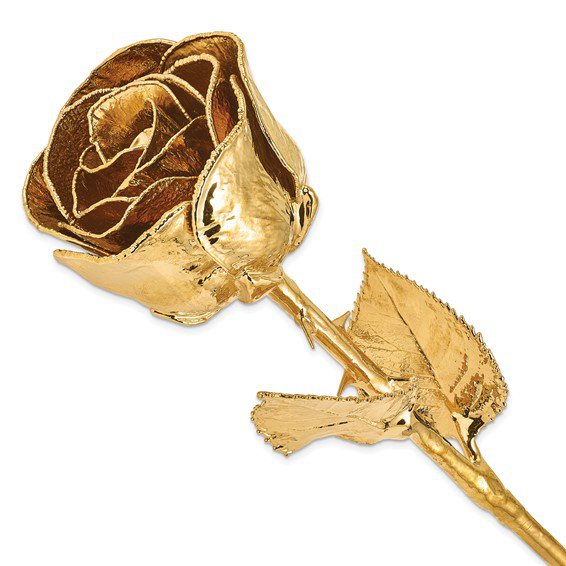 24K Gold Dipped Real Rose Bud