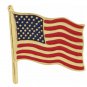 14K White or Yellow Gold American Flag Pin - Small
