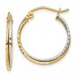 10K Two Tone Gold Braided Hoop Earrings