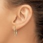 10K Two Tone Gold Braided Hoop Earrings