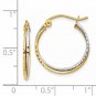 10K Two Tone Gold Braided Hoop Earrings