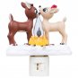 Rudolph & Clarice Campfire Flickering Night Light