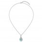 Sterling Silver Larimar Dolphin Teardrop Pendant Necklace
