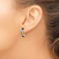 Sterling Silver Multi Gemstone J-Hoop Earrings