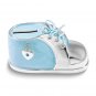 Pink or Blue Enameled & Nickle-Plated Baby Shoe Bank