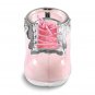 Pink or Blue Enameled & Nickle-Plated Baby Shoe Bank