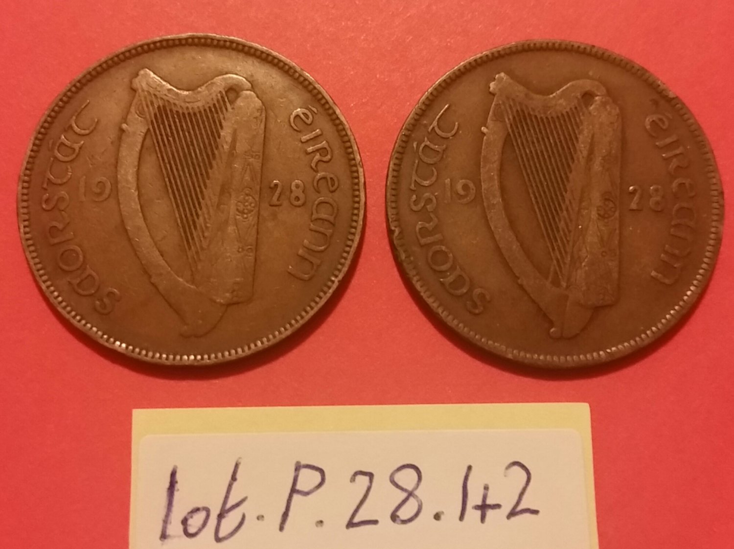 2x pingin / penny Irish Saorst&Atilde;&iexcl;t &Atilde;�ireann 1928