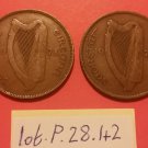 2x pingin / penny Irish Saorstát Éireann 1928