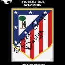 Atletico Madrid Football Club logo crochet graphghan pattern