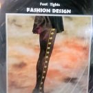 Fashion tights black with gold design 100% nylon Hosiery pantyhose