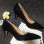 87H100 Rhinestones bling bling bridal pump,available US size 3-10, black