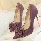 86h095 sweet butterfly stiletto pump, nubuck leather available US Size 4-8.5, violet