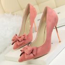 86h095 sweet butterfly stiletto pump, nubuck leather available available US Size 4-8.5, pink