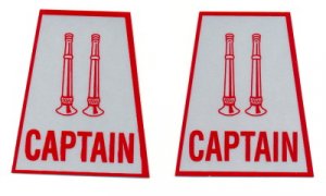 Reflective Helmet Trapezoid - CAPTAIN