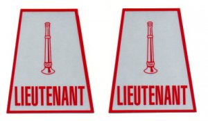 Reflective Helmet Trapezoid - LIEUTENANT