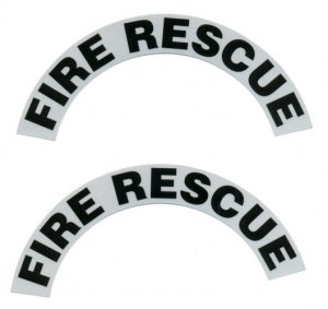 Reflective Helmet Crescent - FIRE RESCUE