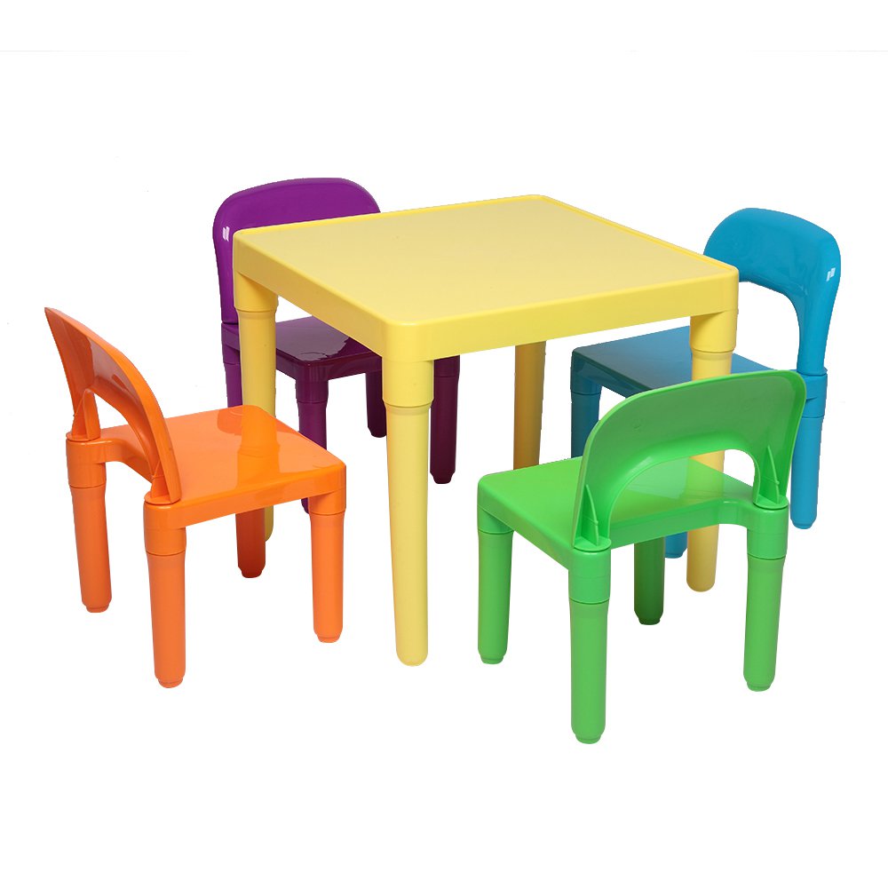 1 Plastic Table and 4 Chairs for Children