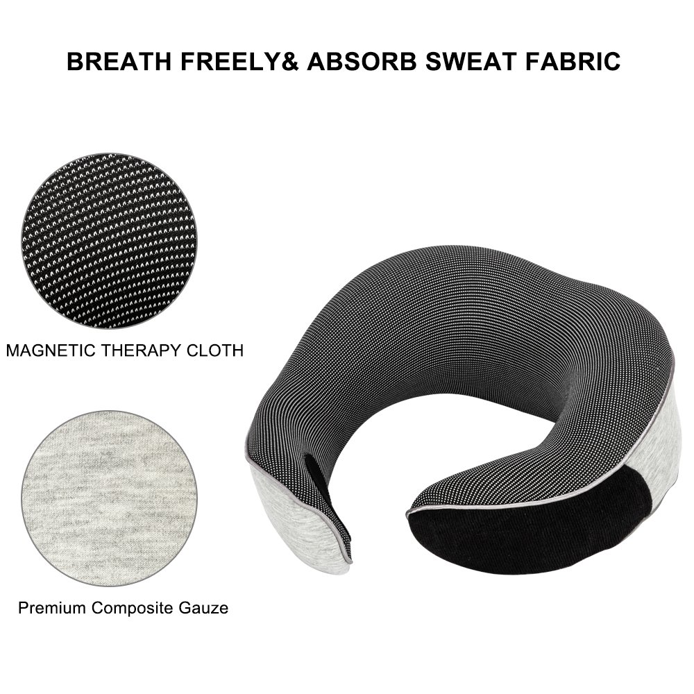 Functional Neck Pillow with Velcro Grey