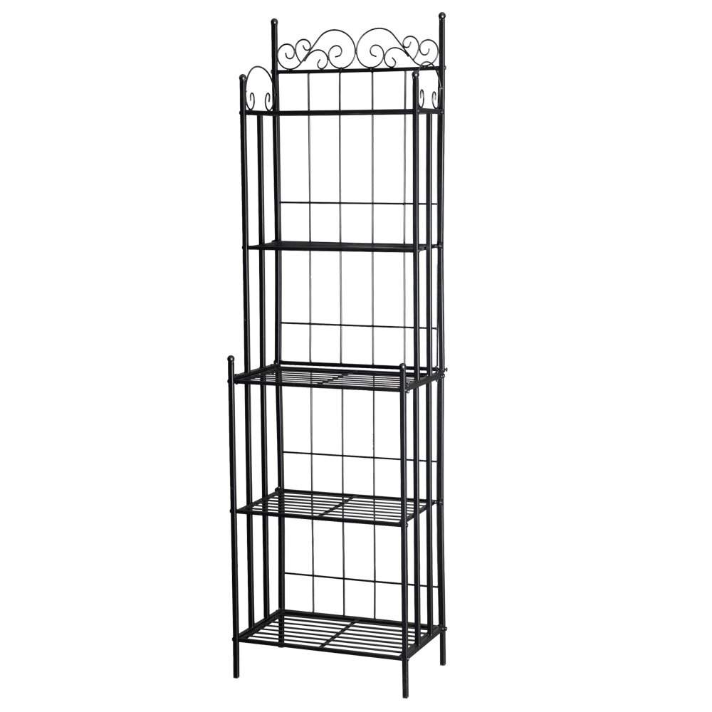 5-Tier Multiuse Black Metal Baker's Rack