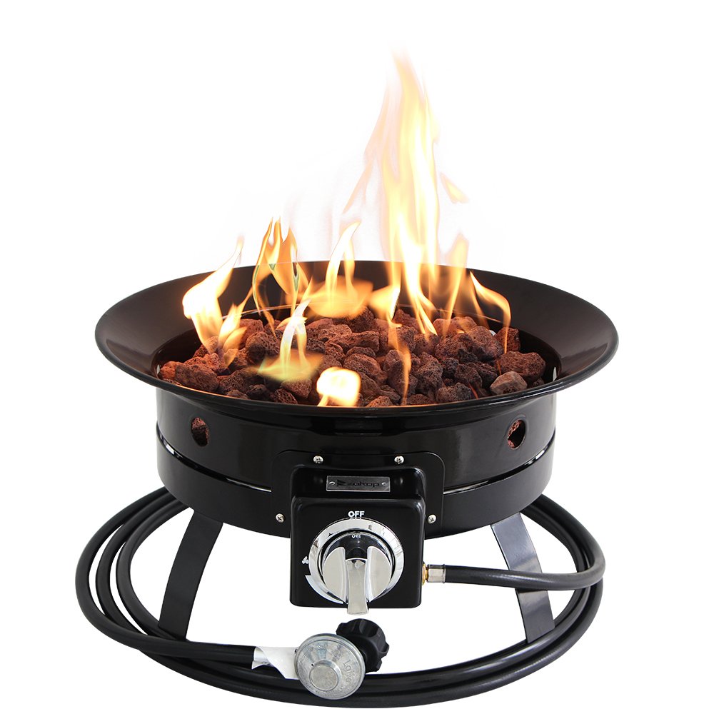 ZOKOP 19 Inch Yard Gas Brazier Heater Black