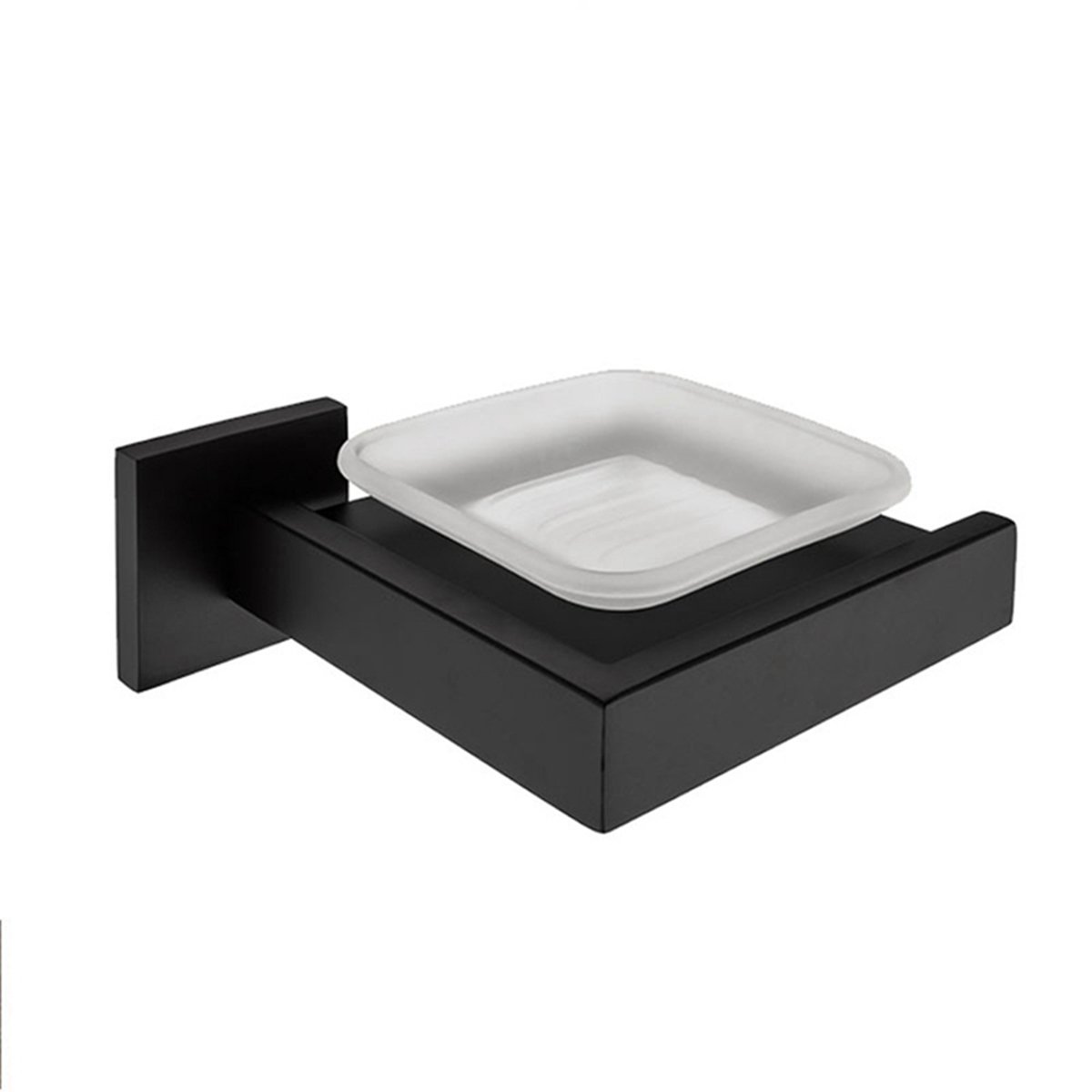 Rust-Proof 304 Stainless Steel Square Soap Holder with Removable Dish