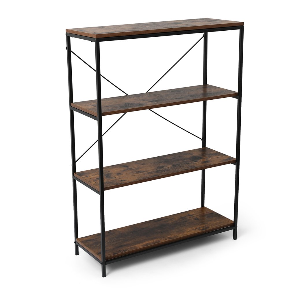 4Shelf Industrial Style Metal Wood Bookshelves