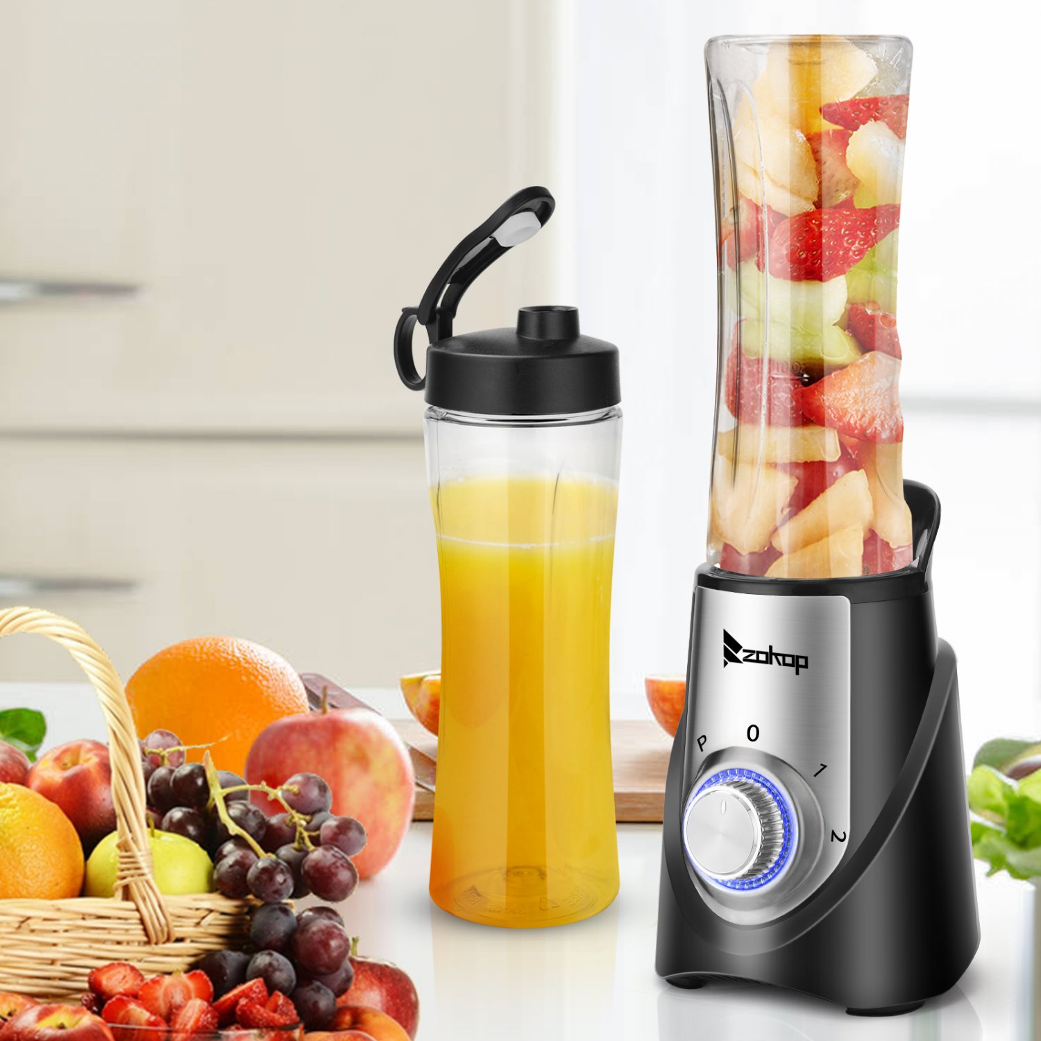 ZOKOP Three-speed Mechanical Electric Juicer